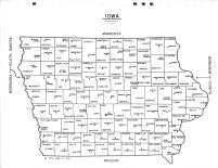 Iowa State Map, Butler County 1965